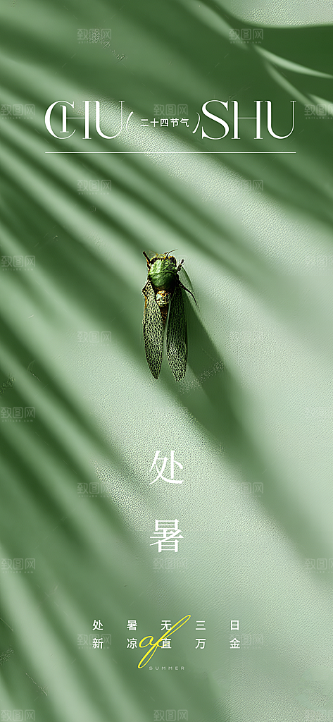 大暑节气传统活动海报