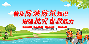 防洪防汛展板设计