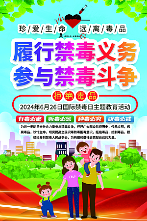 履行禁毒义务海报
