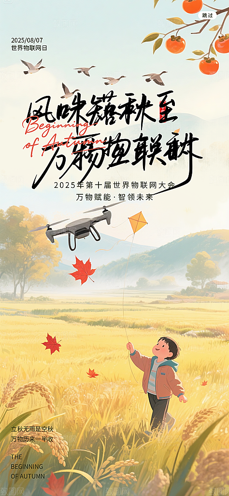 二十四节气立秋海报