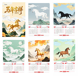 2026马年台历素材