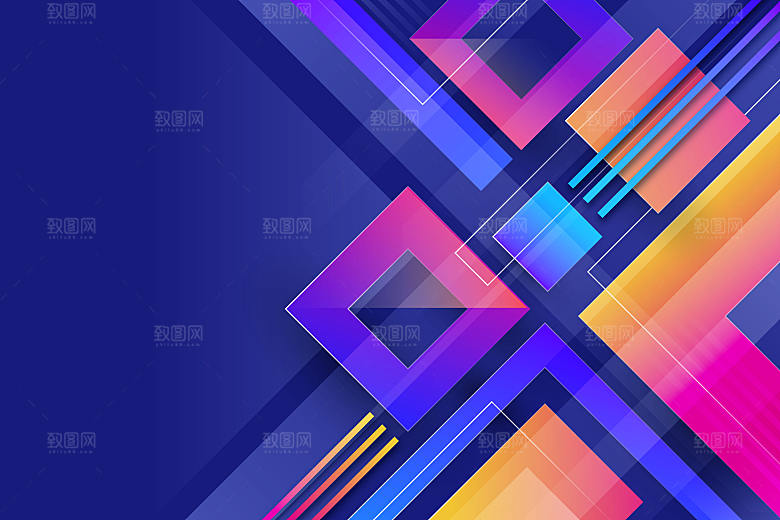矢量立体3d炫彩背景