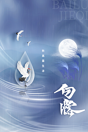 白露节气传统活动宣传海报