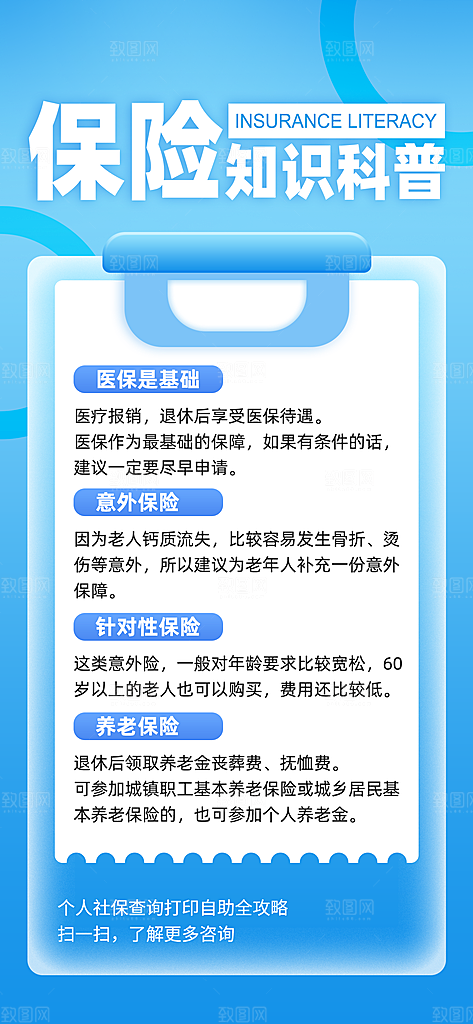 家庭保险保障金融理财宣传PSD海报