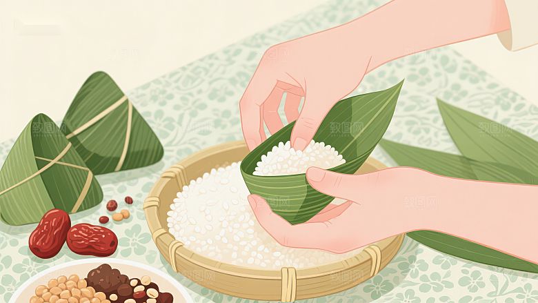 包粽子的传统过程
