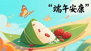 端午安康：粽子与红枣的节日祝福
