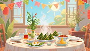 端午佳节餐桌布置