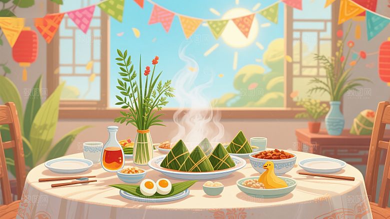 端午佳节餐桌布置
