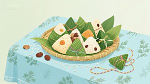 端午节粽子插画节日