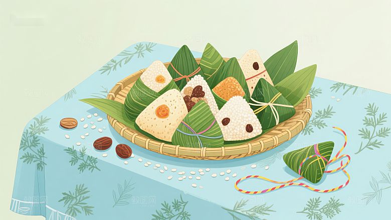 端午节粽子插画节日