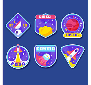 插画宇宙太空手举牌icon