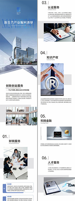 地产公众号新生代服务清单创意长图