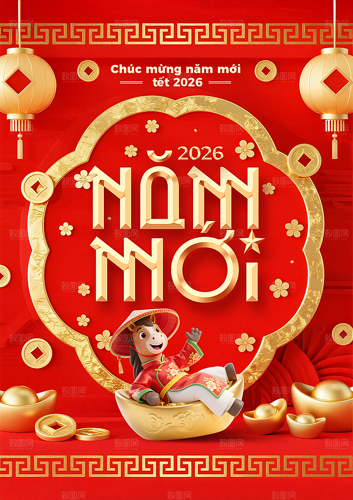 2026新年潮流时尚马年营销宣传海报