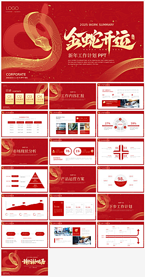 蛇年2025年春节新年计划报告工作总结