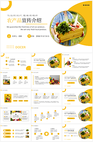 农业产品介绍营销宣传绿色食品推广PPT