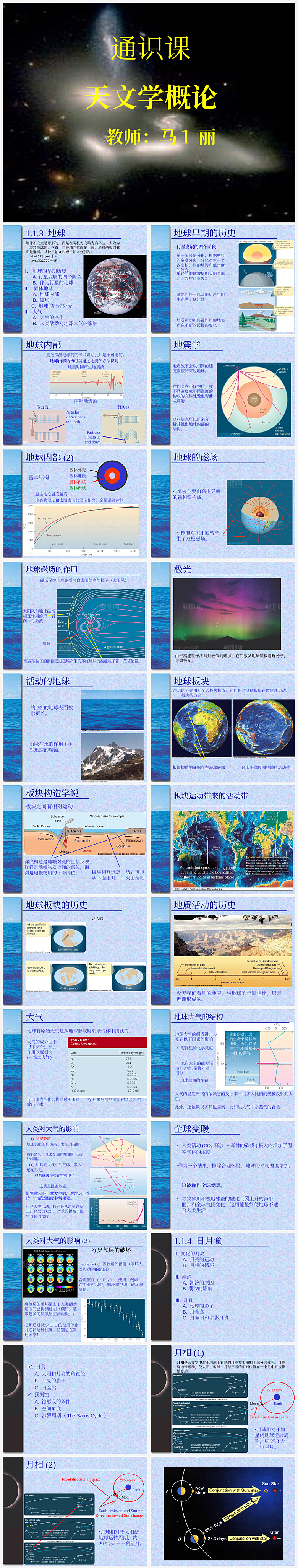 太空宇宙文化宣传PPT模板