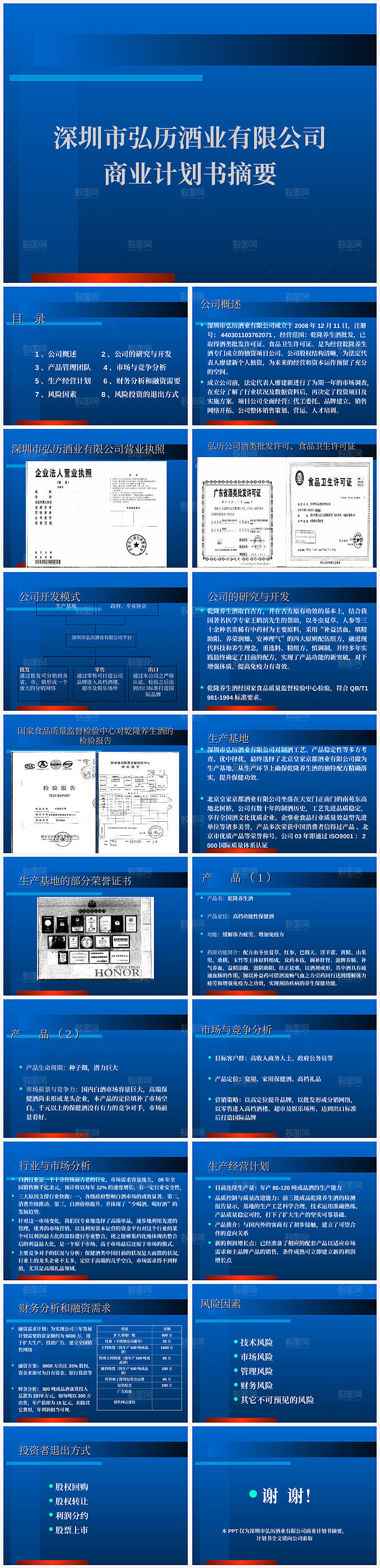 商业创业计划PPT模板