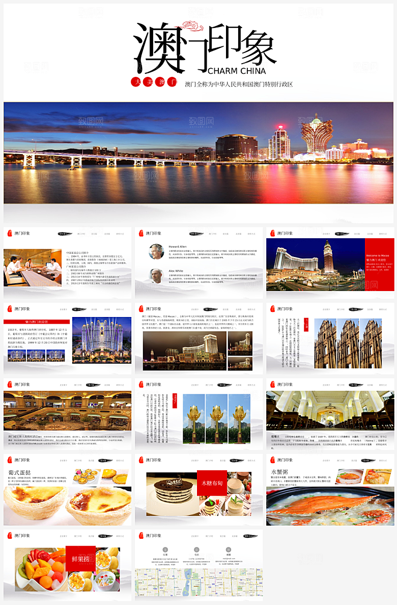 热门城市旅游介绍PPT模板