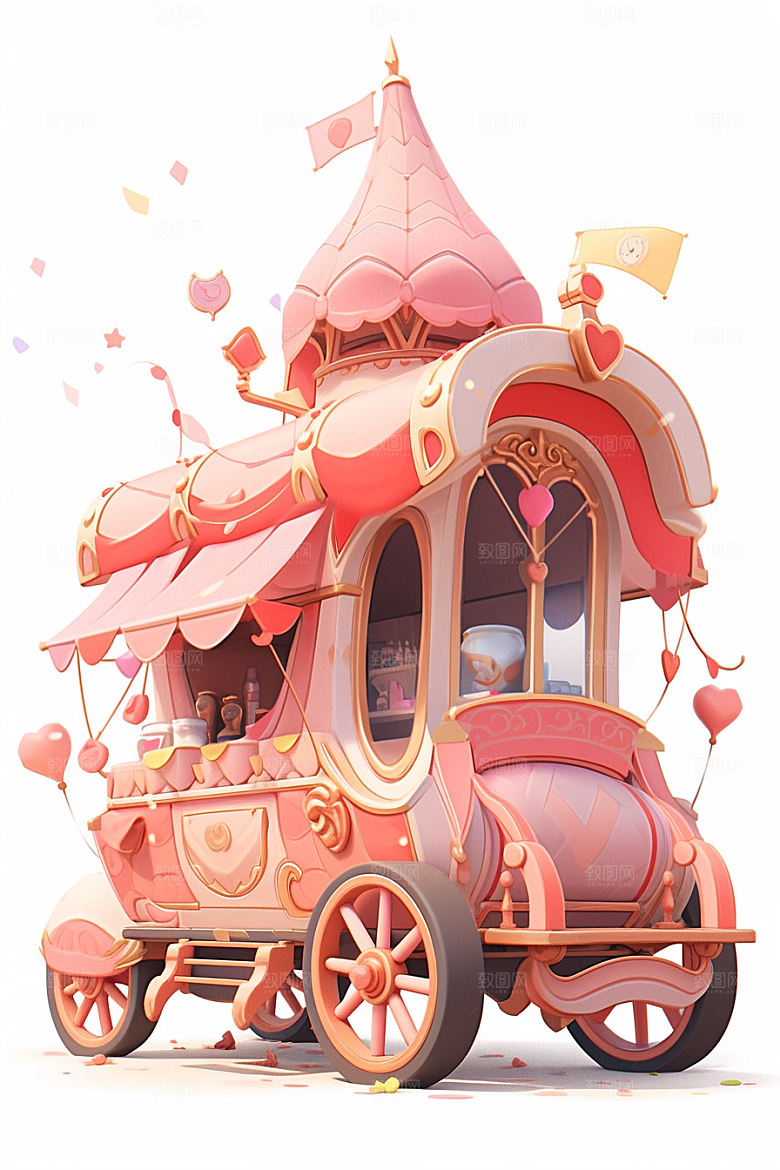 愚人节元素C4D3D模型