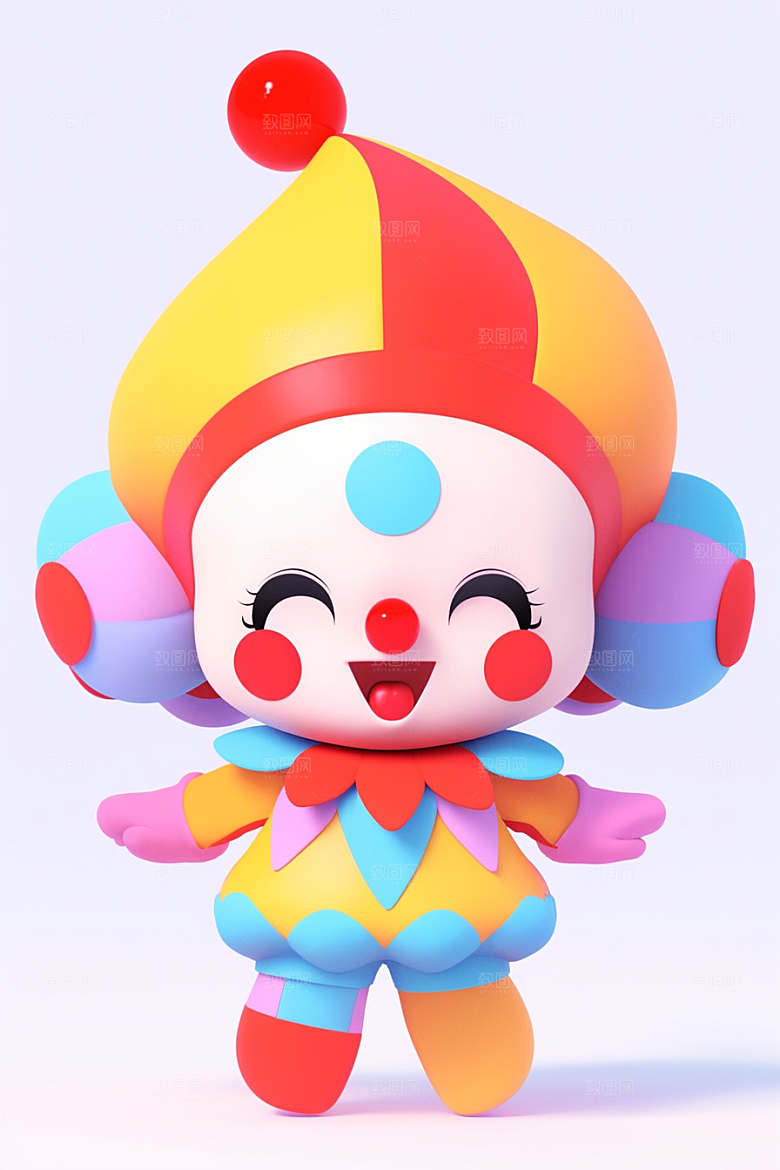 愚人节元素3D卡通模型