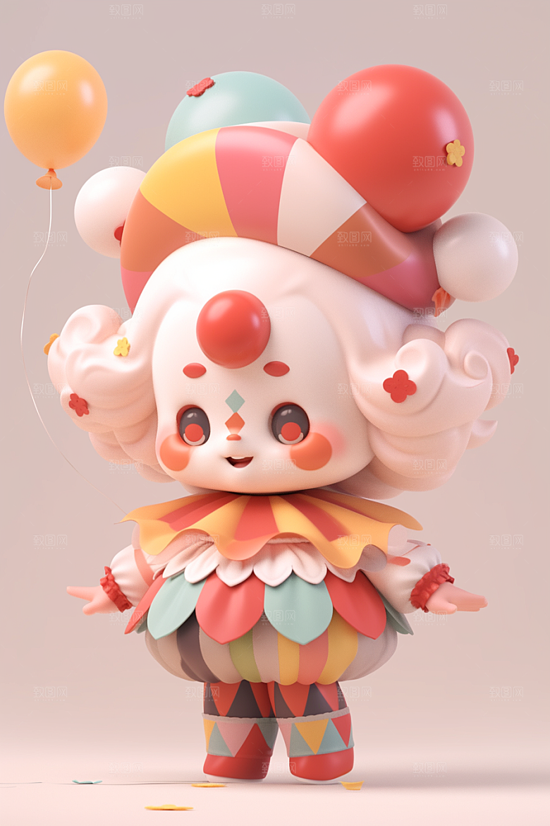 愚人节元素C4D节日模型
