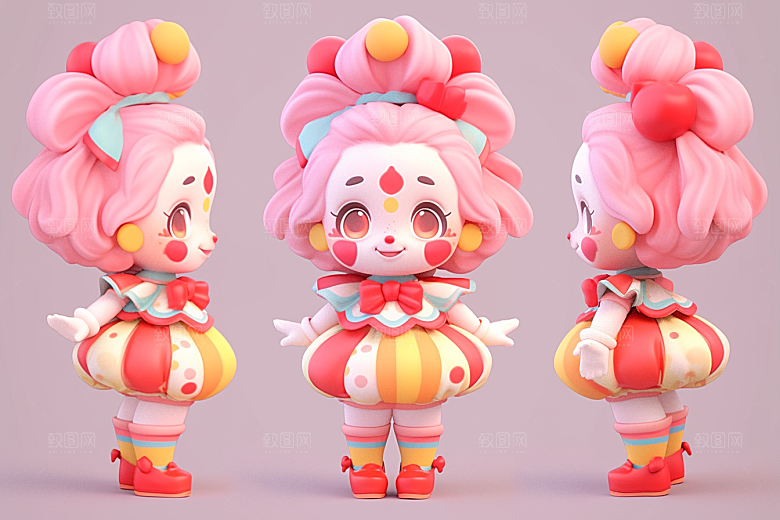 愚人节元素形象3D模型