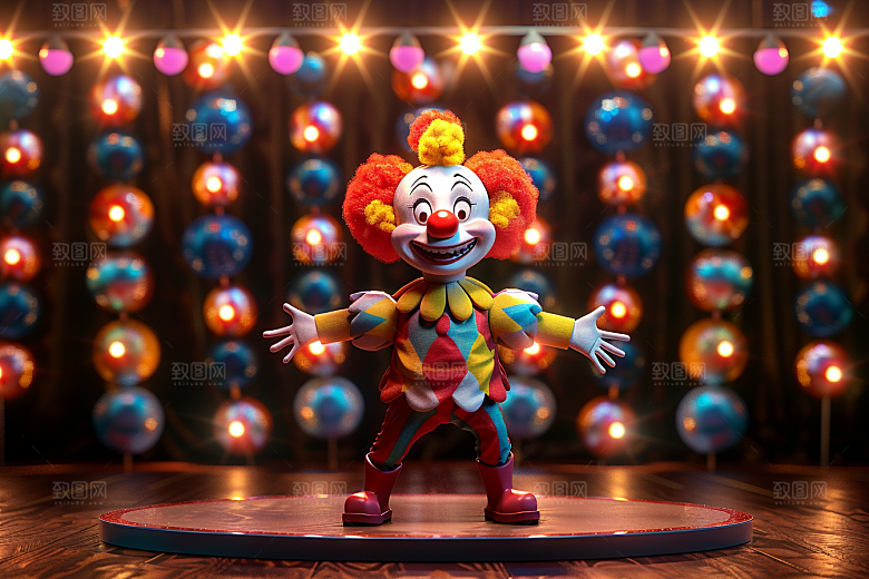 愚人节元素卡通C4D模型