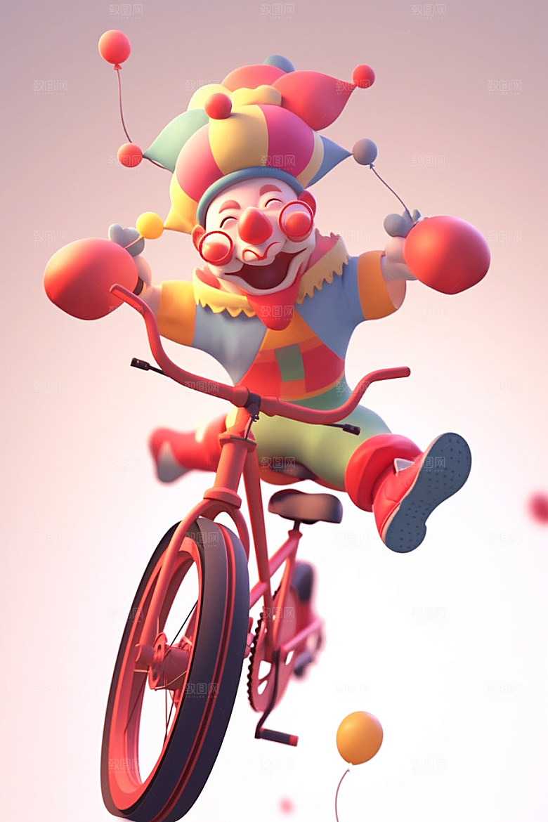 愚人节元素节日3D模型