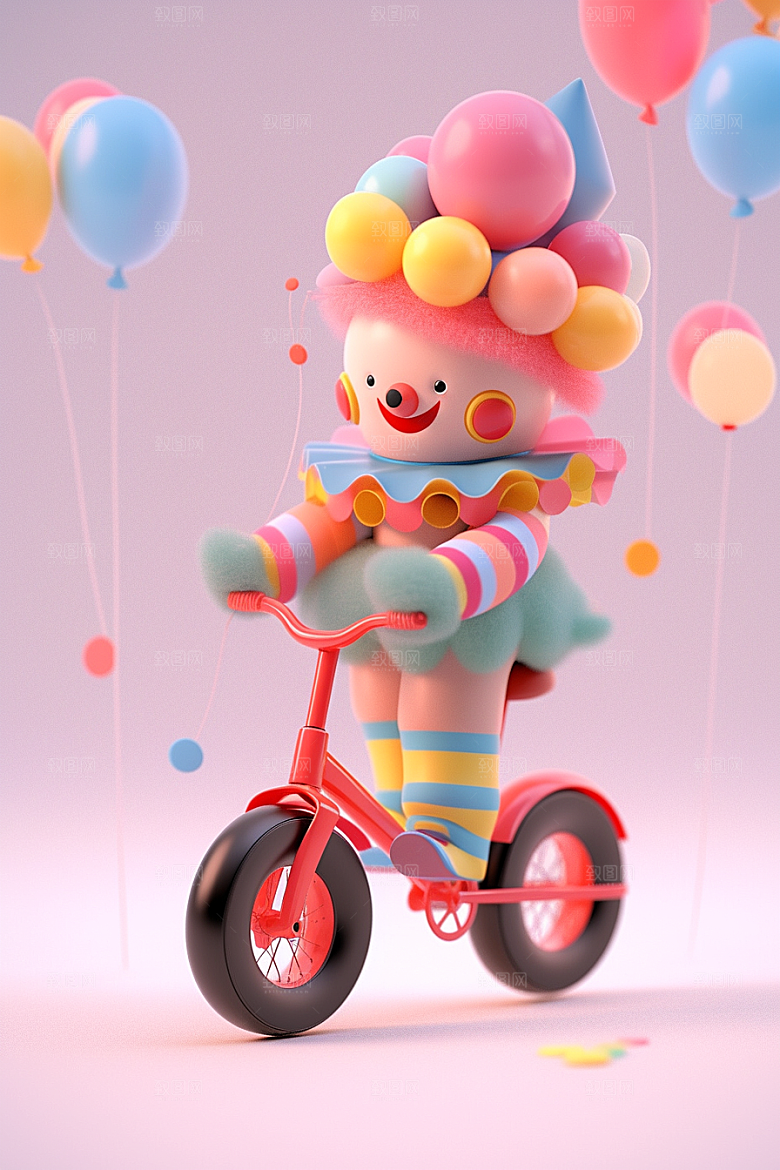愚人节元素节日C4D模型