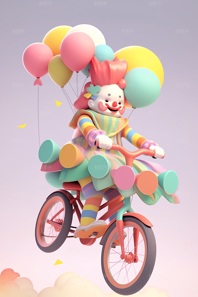 愚人节元素C4D节日模型
