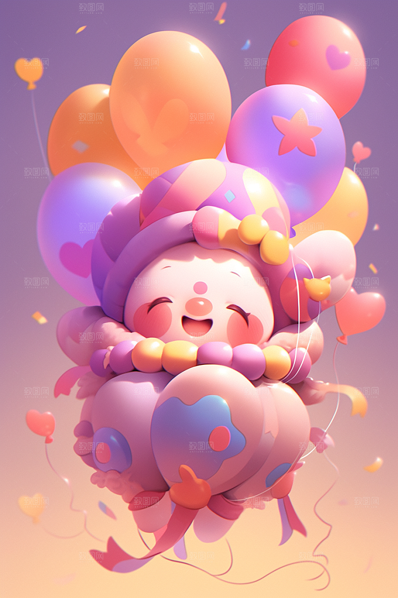 愚人节元素C4D3D模型