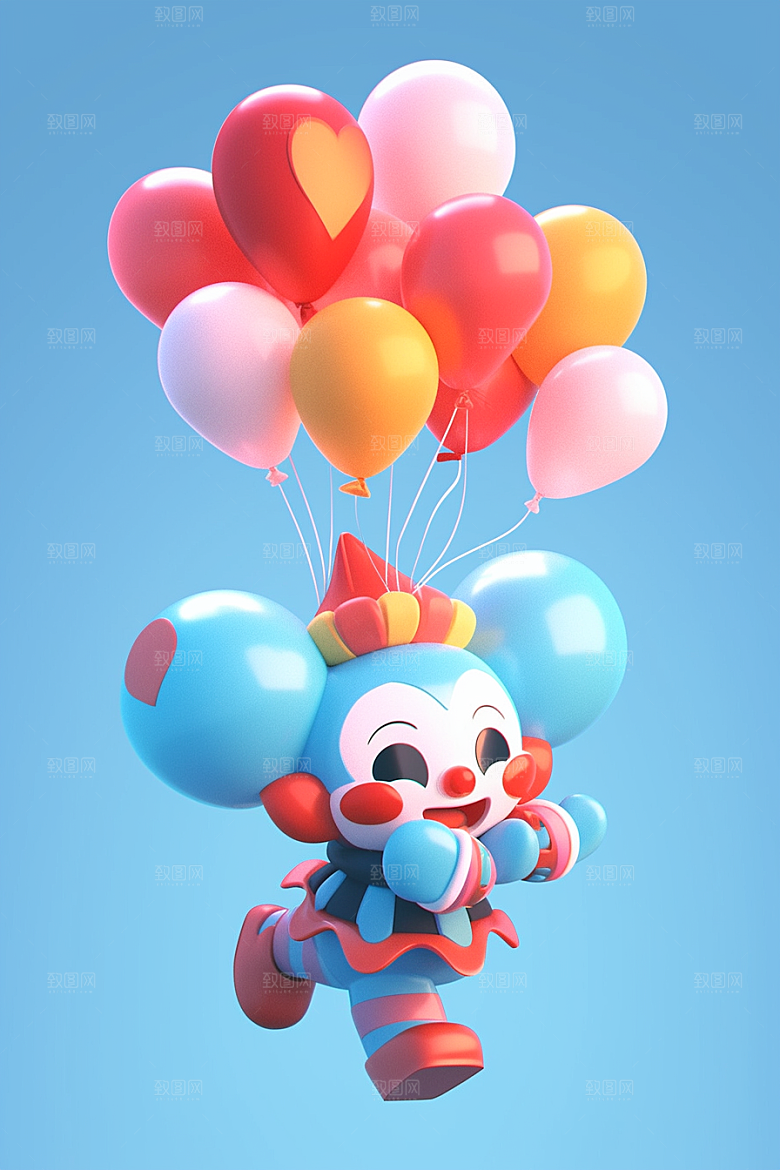 愚人节元素可爱C4D模型