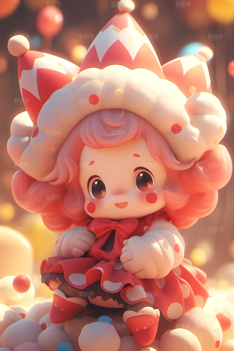 愚人节元素3D氛围模型