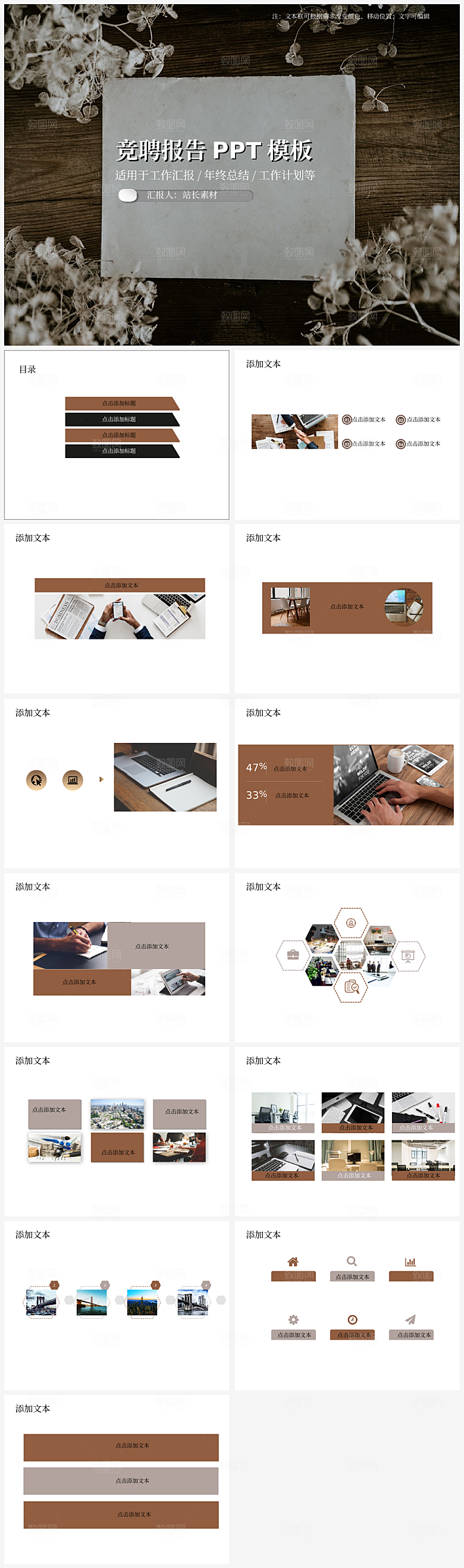 竞聘报告PPT模板