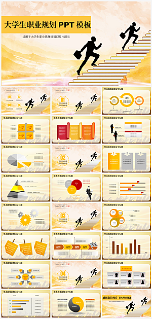 大学生职业生涯规划模板PPT