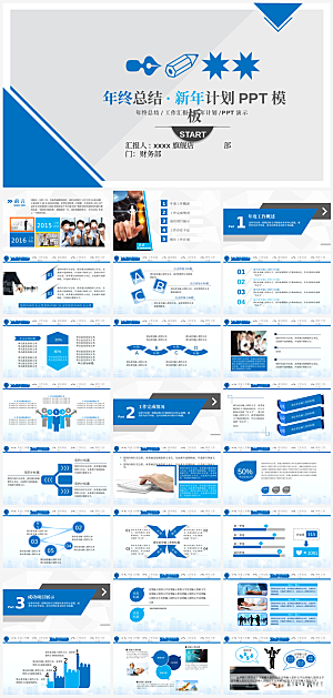 公司年终总结述职报告模板PPT