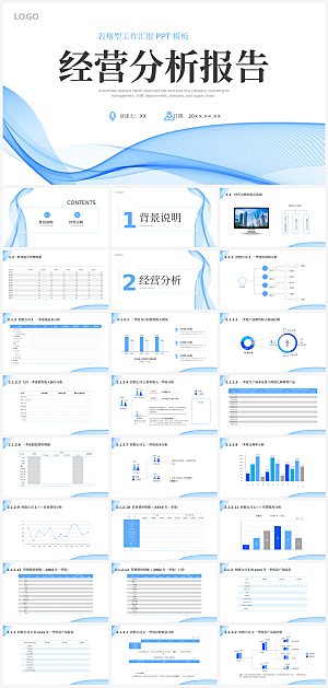 企业经营分析工作总结汇报办公PPT