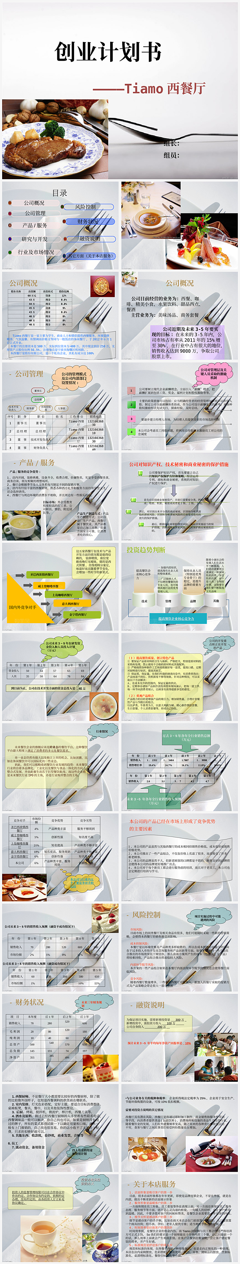 学生商业计划创业计划PPT