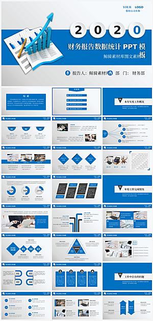公司财务报告总结PPT模板
