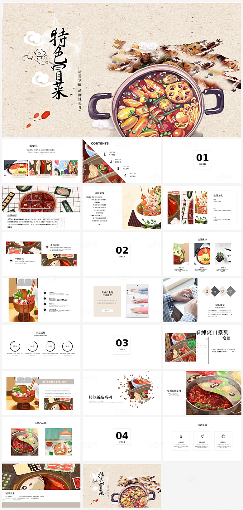 美食行业宣传PPT模板