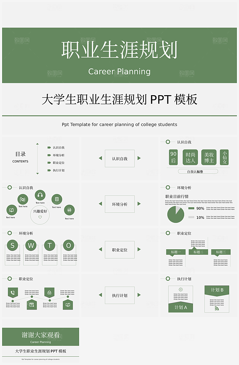 职业生涯规划模板PPT