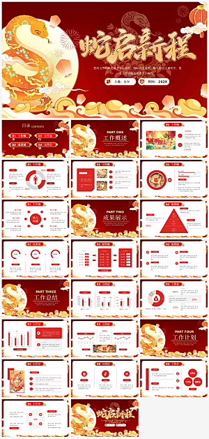 蛇年新年主题策划方案通用模板PPT
