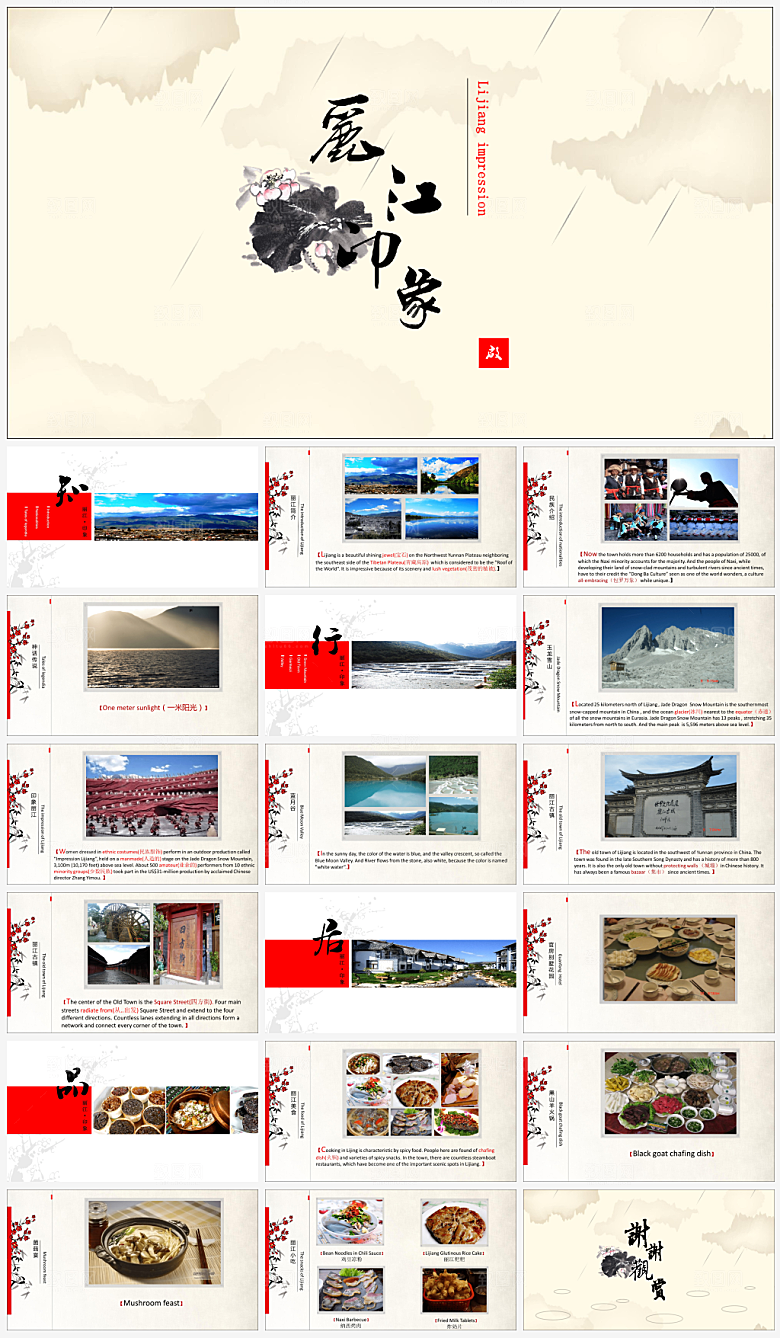 城市旅游云南介绍PPT模板