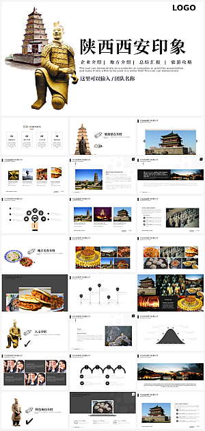 热门城市旅游介绍PPT模板
