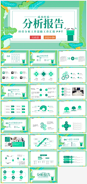 公司经营分析总结汇报报告模板PPT