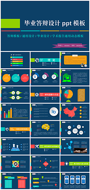 简约风学生毕业答辩通用模板PPT