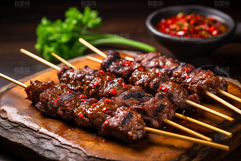 BBQ烧烤烤串聚会摄影图