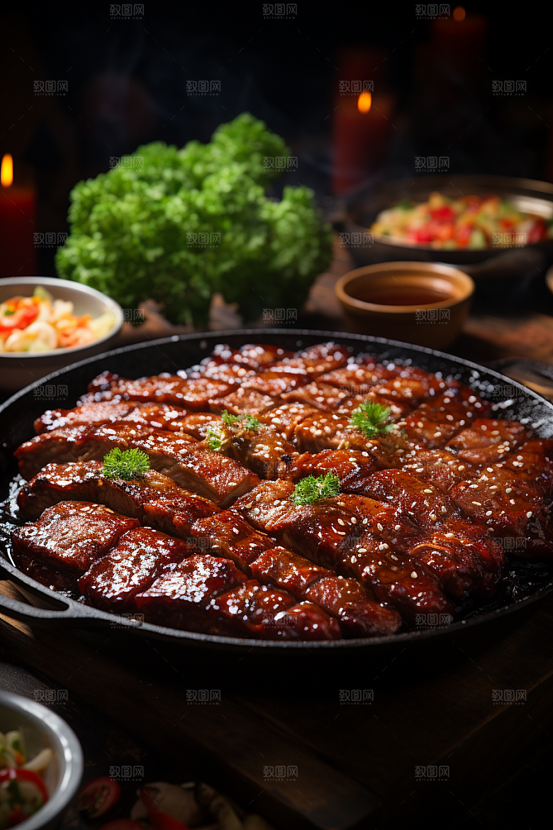 BBQ烧烤高清肉食摄影图
