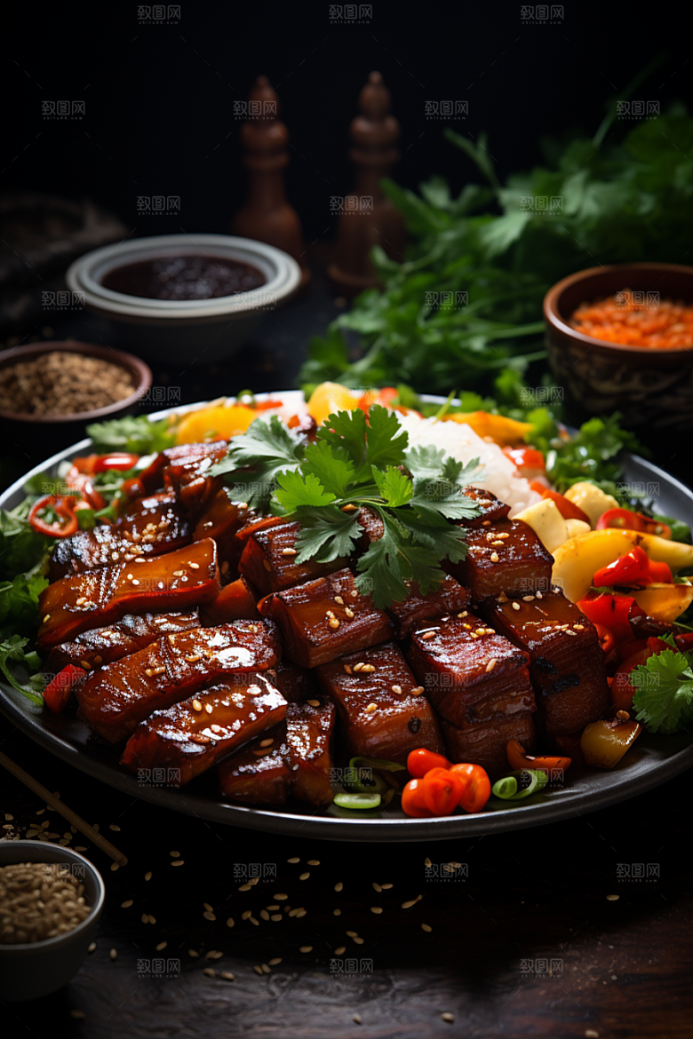 BBQ烧烤肉类火热摄影图