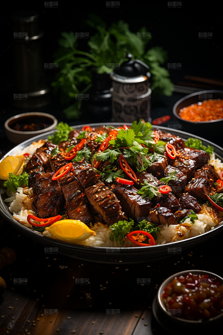 BBQ烧烤烤串聚餐摄影图